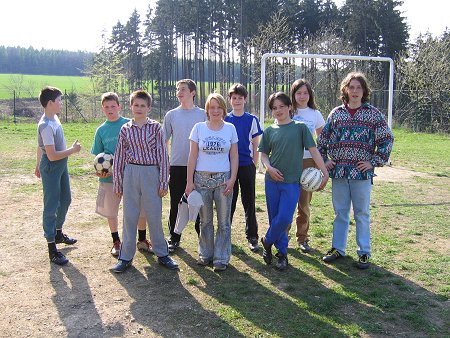 Tým zbraslavského žactva